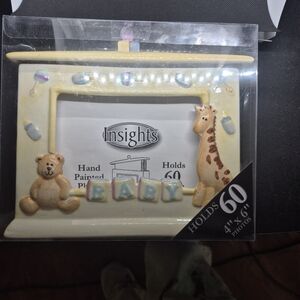 Ceramic Baby Photo Frame Picture Hokding Box Store 60 4x6' Photos 2 Sided